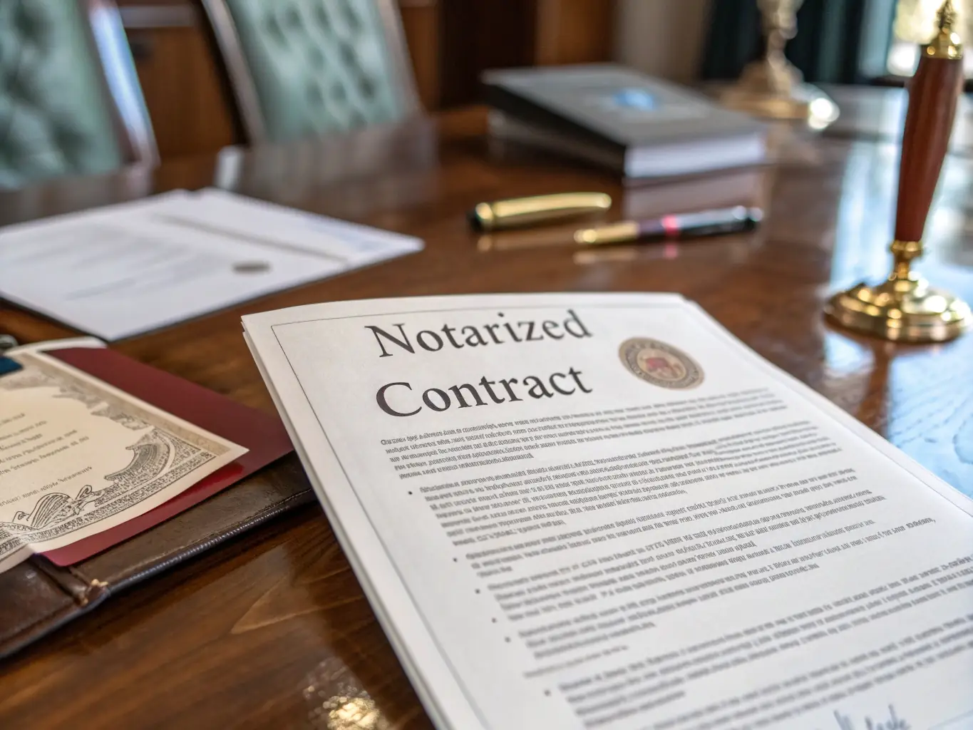 An image showcasing a transparent contract with a handshake symbolizing trust and agreement between Crédito Integral and a client.