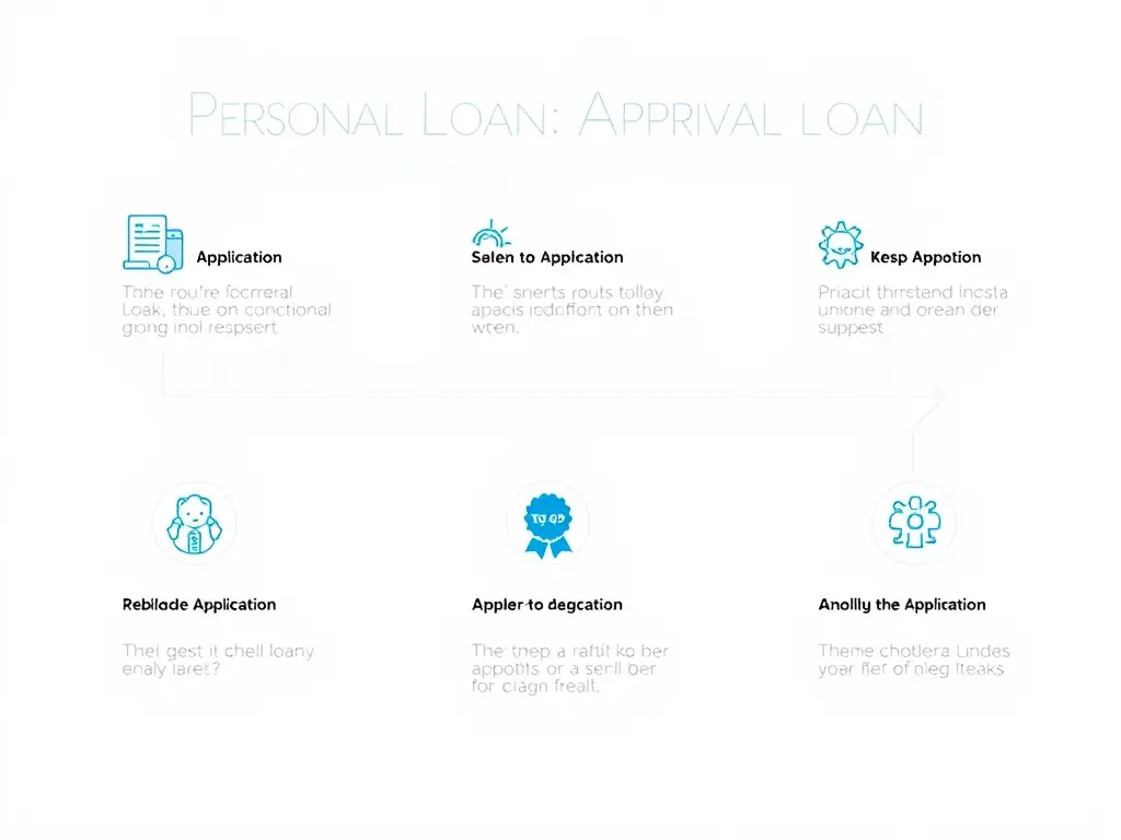A clear and concise infographic illustrating the simple and straightforward loan application process at Crédito Integral.