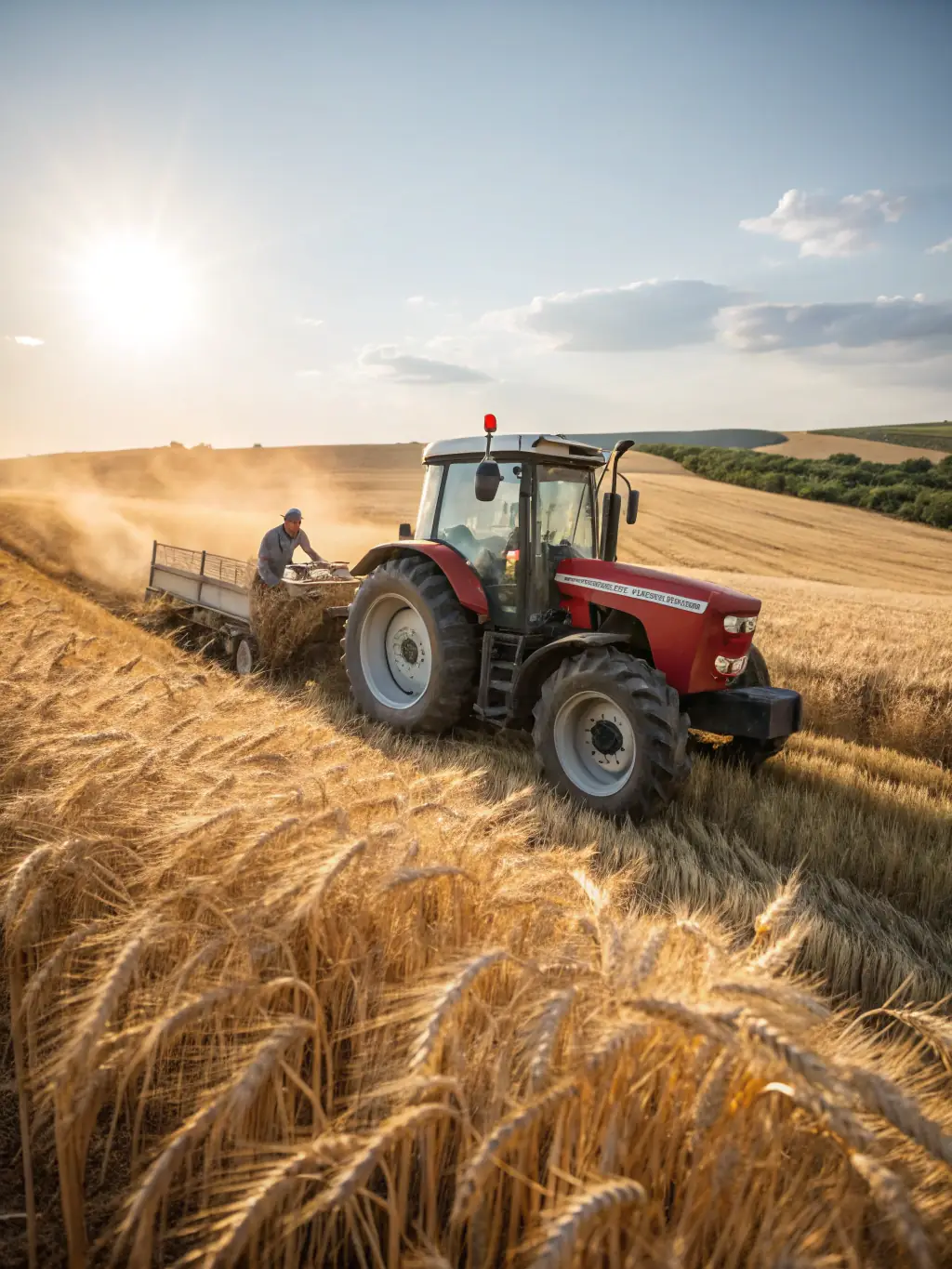 A tractor in a field, representing agricultural equipment as collateral, highlighting Crédito Integral's support for the agricultural sector in Argentina.