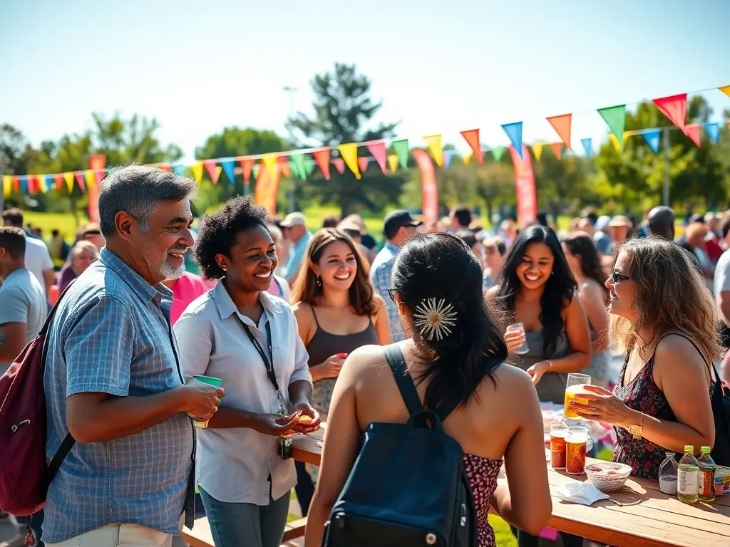A diverse group of people are smiling and celebrating together, representing the community and the positive impact of Crédito Integral's financial solutions.
